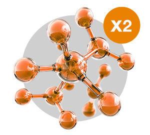 Icon of Dois ingredientes ativos e complementares, com uma carboxamida exclusiva.