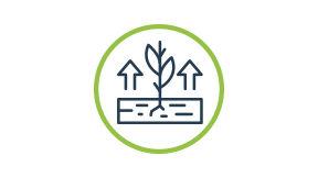 Icon of +5 sacas/ha de incremento médio de produtividade